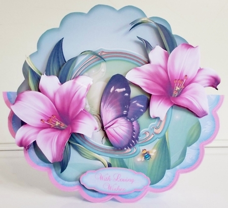 Lovable Lilies Scallop Wobble Card Mini-Kit by Pam Stubley