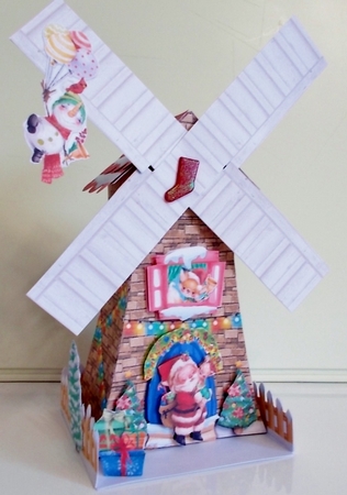 The Merriest Christmas 3d Windmill Decoration by Pam Stubley