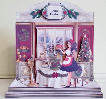 Christmas Dining Room Shaped Mini Page Kit by Pam Stubley
