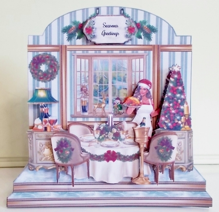 Christmas Dining Room 02 Shaped Mini Page Kit by Pam Stubley