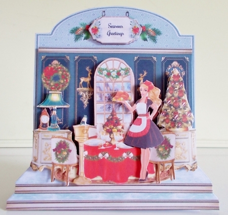 Christmas Dining Room 03 Shaped Mini Page Kit  by Pam Stubley
