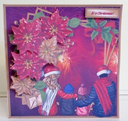 Christmas Family - Decoupage Card Mini Kit by Pam Stubley