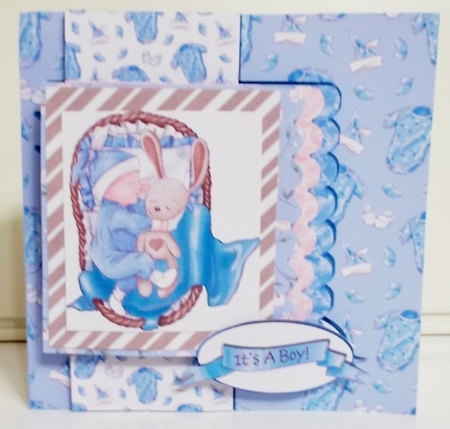 Three Scallop Layers - New Baby Boy by Pam Stubley