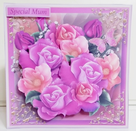 Rose Bouquet - Decoupage Card Mini Kit by Pam Stubley
