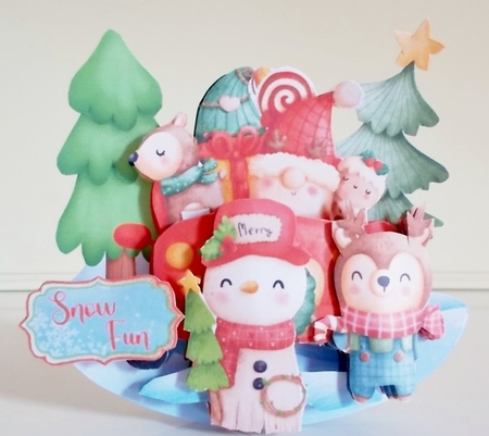 Festive Whimsies 4 Rocker Card Mini Kit by Pam Stubley