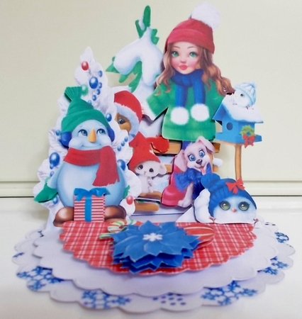 Happy Holly-Day 9 Triple Easel Card Kit by Pam Stubley