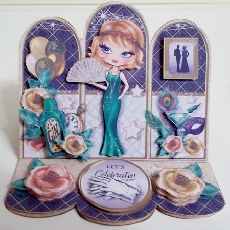 New Year Art Deco Glam Easel-1 by Pam Stubley