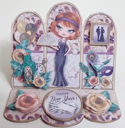 New Year Art Deco Glam Easel-2 by Pam Stubley