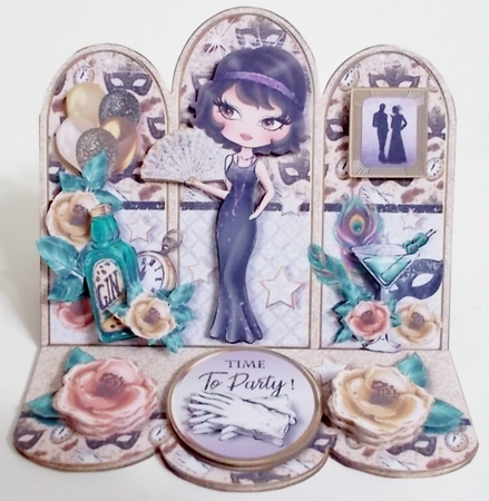 New Year Art Deco Glam Easel-4 by Pam Stubley