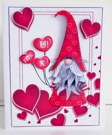5x7 Gnome Valentine  by Pam Stubley