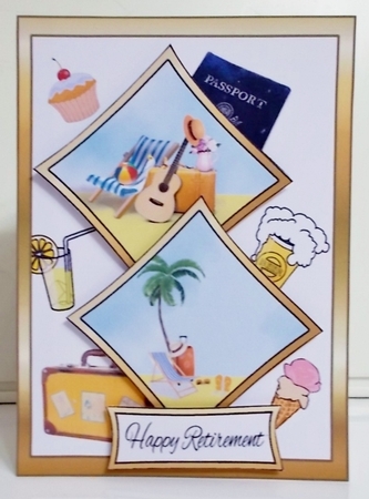 Two squares Retirement by Pam Stubley