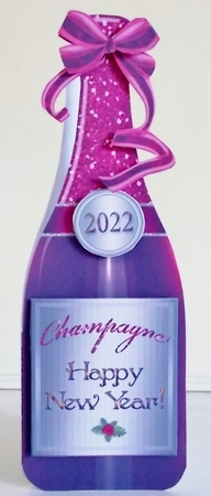 Shaped New Years Champagne Bottle by Pam Stubley
