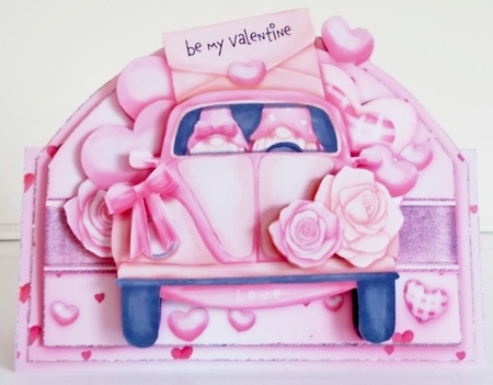 Happy Valentine Shaped Tent Card-2 by Pam Stubley