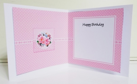A Touch of Elegance Roses Pearls and Lace square landscape insert by Pam Stubley