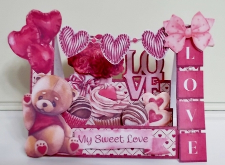 My Sweet Love 1 Centre Stepper Card by Pam Stubley