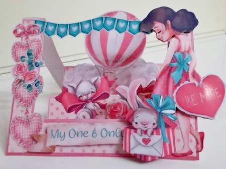 My Sweet Love 5 Centre Stepper Card by Pam Stubley