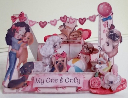 My Sweet Love 6 Centre Stepper Card by Pam Stubley