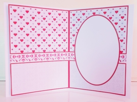 A5 Just you and Me Valentine Blank Insert  by Pam Stubley