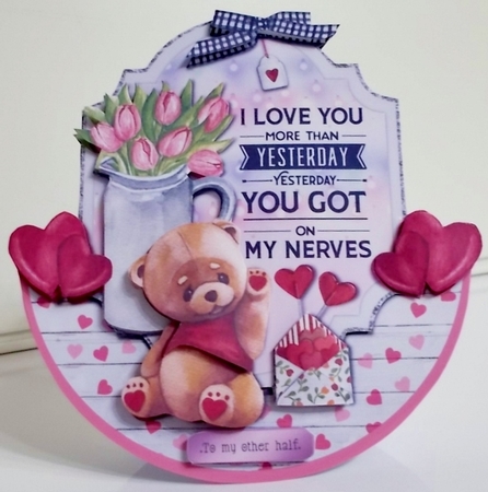 LOVE YOU MORE rocker card by Pam Stubley