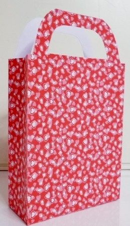 Red hearts gift bag 1 by Pam Stubley