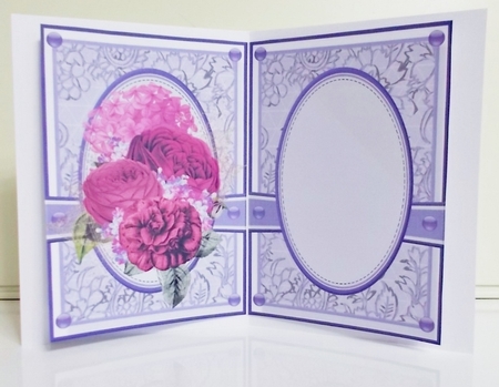 A5 Purple Delight Floral Blank Insert  by Pam Stubley