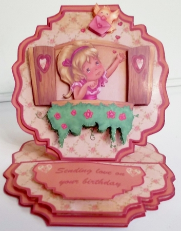 Sending Love Shaped Easel Card Mini Kit by Pam Stubley