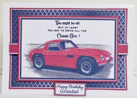 A5 Old but Classic 7 Card Front with Topper and sentiments by Pam Stubley