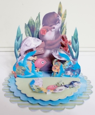 Otterly in Love  Triple Easel Card Kit by Pam Stubley