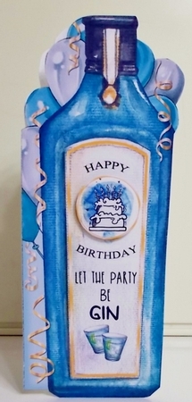 GIN Bottle Birthday and Anniversary Card Kit by Pam Stubley