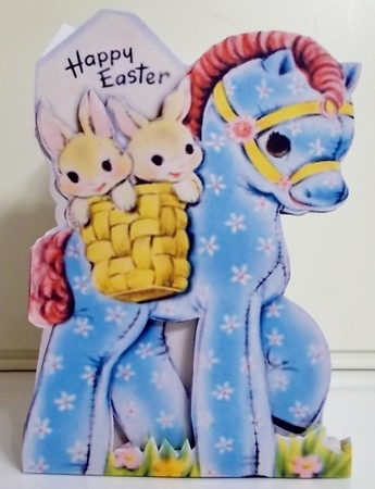Vintage Horse Easter Card by Pam Stubley