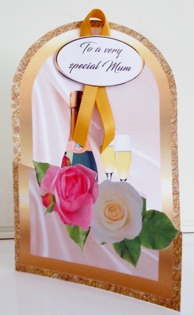Cutaway Champers & roses by Pam Stubley