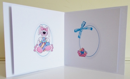 6x6 Easter bunny message insert by Pam Stubley