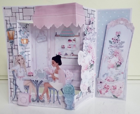 Tea on the Boulevard - Side Panel Step Card & Envelope Kit by Pam Stubley