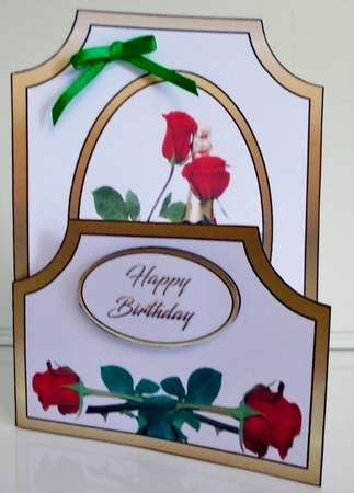 Cutaway Red roses & Champagne  Birthday by Pam Stubley