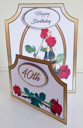 Cutaway Red roses 40th  Birthday by Pam Stubley