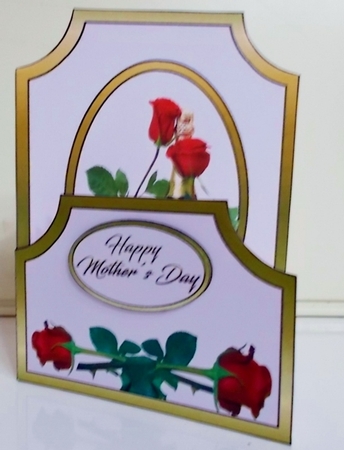 Cutaway Red roses & Champagne  Mothers Day by Pam Stubley