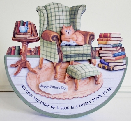 PAGES OF A BOOK rocker card by Pam Stubley