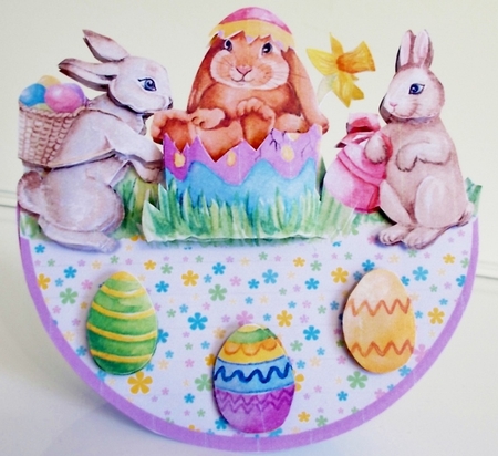 EGG HUNT rocker card by Pam Stubley