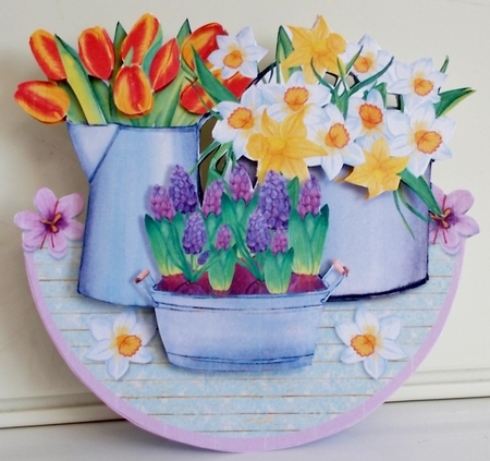 SPRING FLOWERS rocker card by Pam Stubley