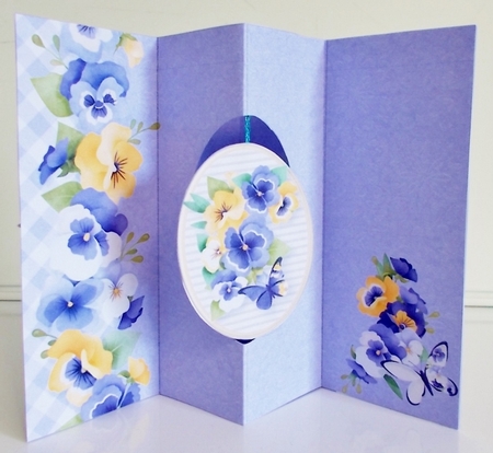 Pretty Pansies - W-Fold Card Mini Kit by Pam Stubley
