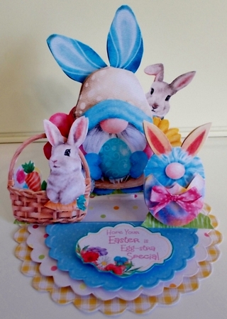 Hoppy Easter Gnomies 1 Triple Easel Card Kit by Pam Stubley