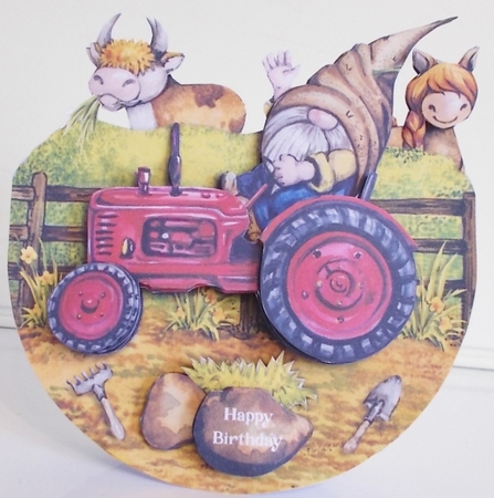 ON THE FARM rocker card by Pam Stubley