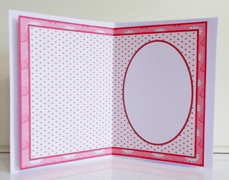 Pink And White Daisies & Butterflies, With Polka Dots - Insert by Pam Stubley