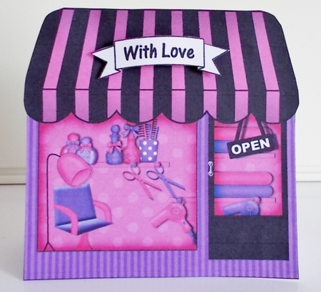 3D Shaped Card Kit - Cut & Curl Hairdressing Salon Shop by Pam Stubley