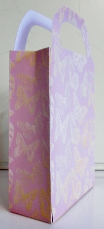 Pink butterfly gift bag by Pam Stubley