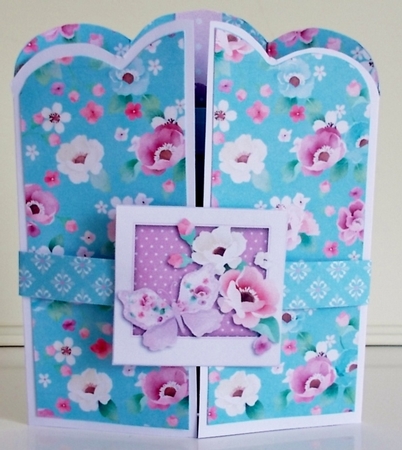 Let Your Dreams Be Your WIngs Scalloped Gate Fold Card & Envelope by Pam Stubley