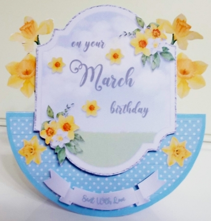 MARCH BIRTHDAY rocker card by Pam Stubley