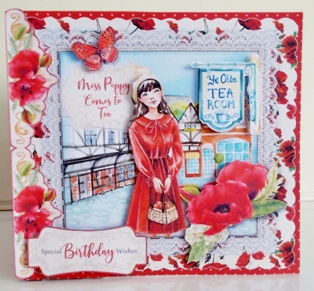 Miss Poppy Comes to Tea Storybook Pop Up Tunnel Card & Envelope Kit by Pam Stubley