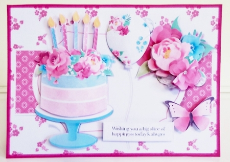 A5 Happy Birthday Cake Mini Kit by Pam Stubley