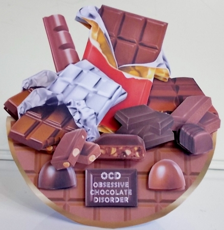 CHOCOHOLIC rocker card by Pam Stubley